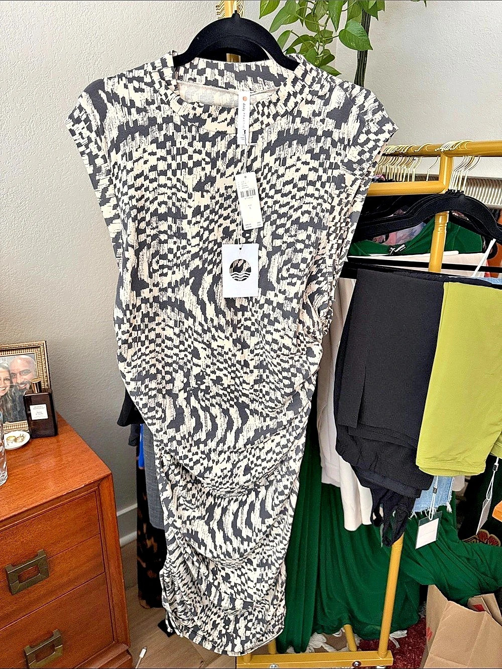 Anthropologie Abstract Print Maxi Dress Size Large NWT